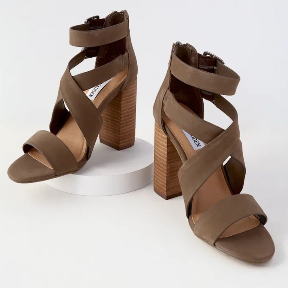 Steve Madden Brown Strappy Heels